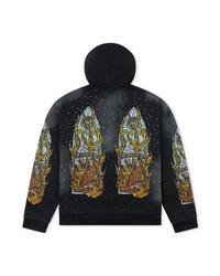 Who Decides War Faded Flame Glass Hooded Pullover Coal