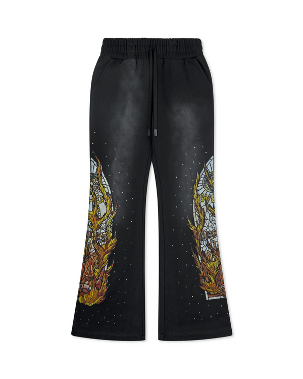 Who Decides War Faded Flame Glass Rhinestone Coal