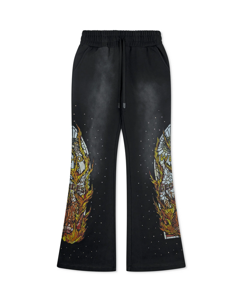 Who Decides War Faded Flame Glass Rhinestone Coal