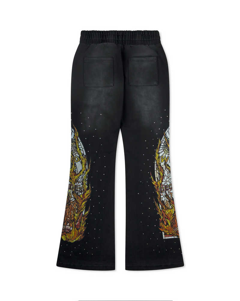 Who Decides War Faded Flame Glass Rhinestone Coal