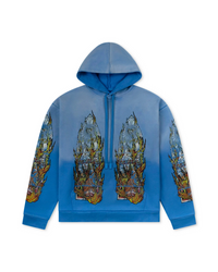 Who Decides War Faded Flame Glass Hooded Pullover Sky