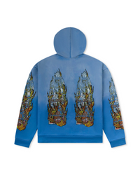 Who Decides War Faded Flame Glass Hooded Pullover Sky