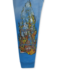 Who Decides War Faded Flame Glass Hooded Pullover Sky