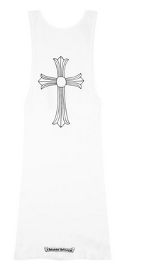 Chrome Hearts White Large Cross Tank Top