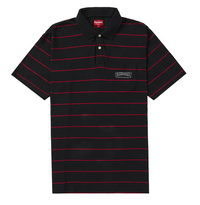 Supreme Thrasher Stripe Polo Black