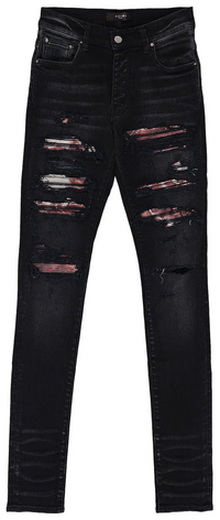 AMIRI MX1 Thrasher Tie Dye Aged Black Jeans