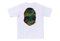 BAPE Giant 1st Camo Big Ape Head TeeWhite/Green