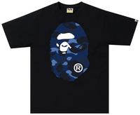 BAPE ABC Camo Big Ape Head Tee Black/Blue