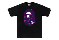 Bape Color Camo Big Ape Head Tee Black/Purple