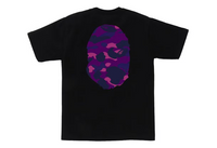 Bape Color Camo Big Ape Head Tee Black/Purple