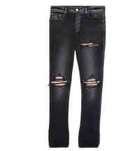 Amiri MX1 'Pink Salmon Patch' Black Jeans