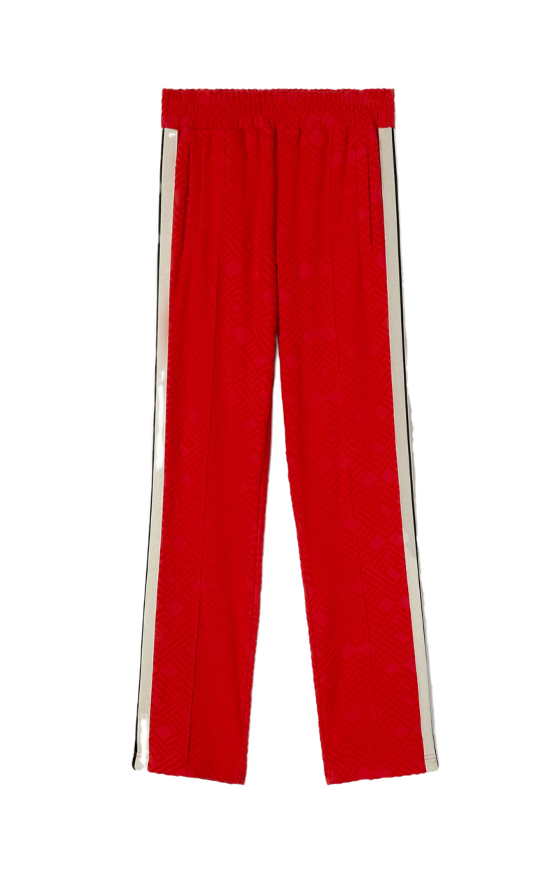 PALM ANGELS Red Terry PA Logo Track Pants