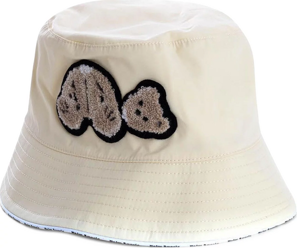 PALM ANGELS Bear Bucket Hat White/Brown