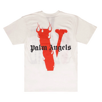 Vlone x Palm Angels Logo T-Shirt 'White/Red'