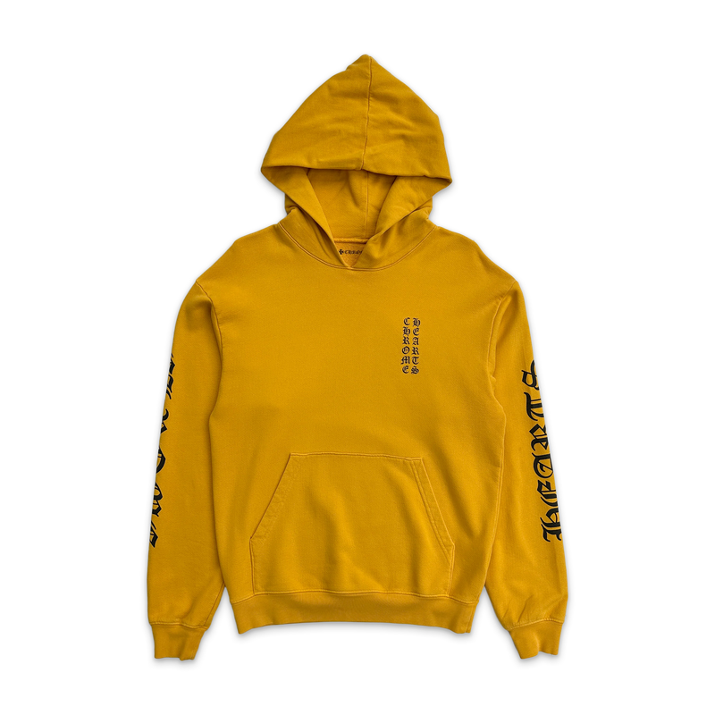 Chrome Hearts Mustard vertical logo Hoodie