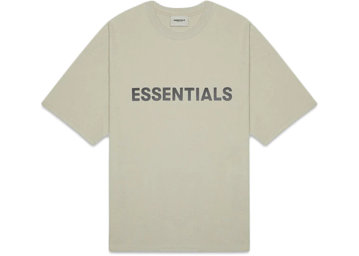 FEAR OF GOD ESSENTIALS 3D Silicon Applique Boxy T-Shirt (MOSS)
