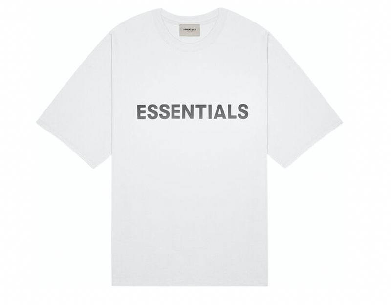 Fear of God Essentials Boxy T-Shirt Applique Logo (White)