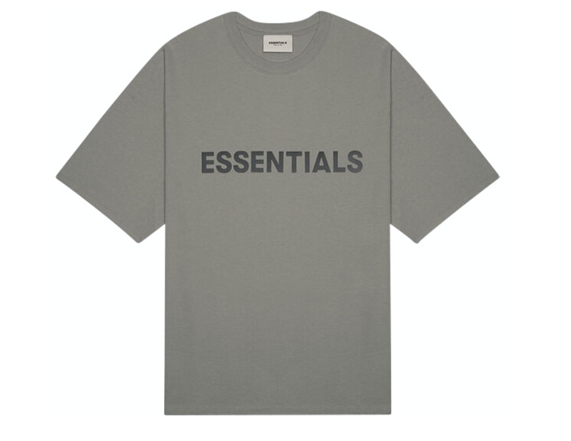 Fear of God Essentials Boxy T-Shirt Applique Logo Gray Flannel/Charcoal