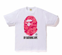 BAPE Fire Camo By Bathing Tee White/Pink
