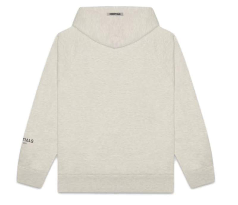 Fear of God Essentials 3D Silicon Applique Pullover Hoodie Oatmeal