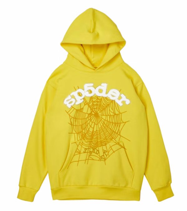 Sp5der Logo Hoodie Sweatshirt 'Yellow'
